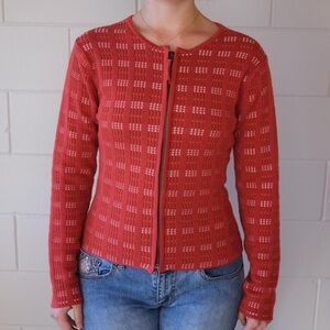 Women's Red Zippered Jacket